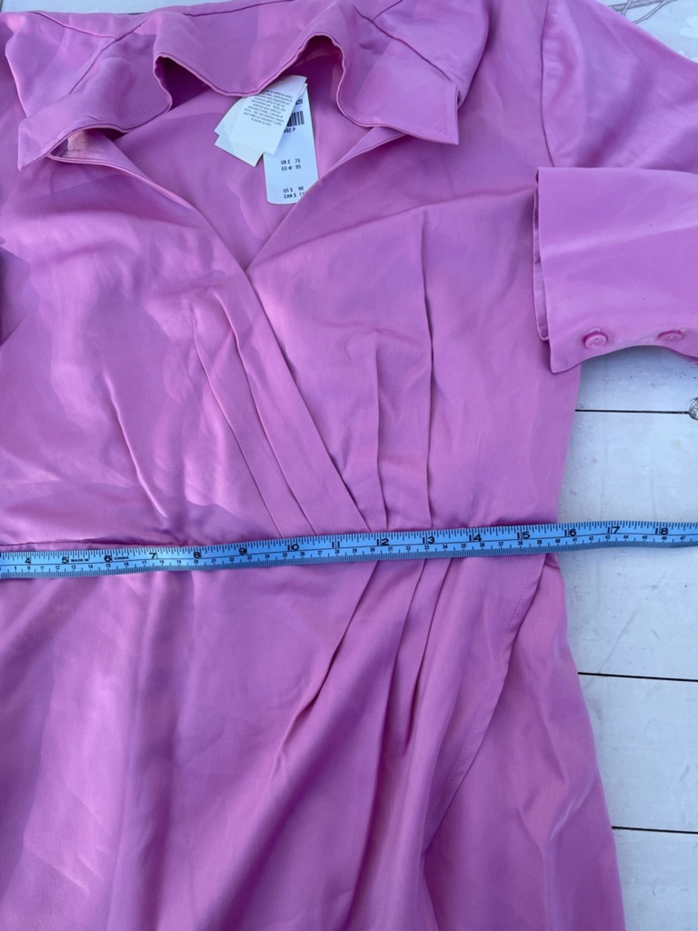 Pink Satin Twist Front Mini Dress - Picture 10 of 11
